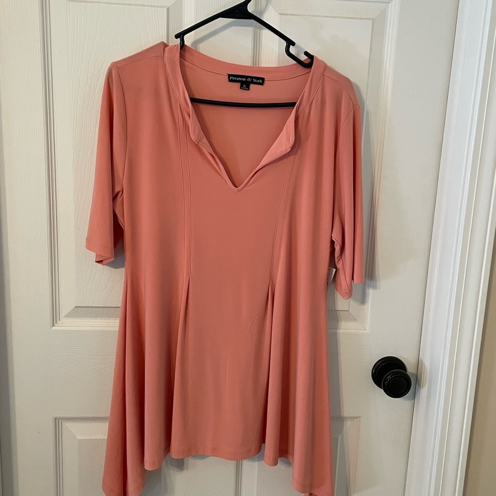 Preston & York peach colored top